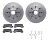 6512-99299 Brake Rotors w/5000 Advanced Brake Pads Kit with Hardware, 1986-1986 Ford/Lincoln/Mercury/Mazda, Position: Front - image 1