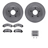 6512-99305 Brake Rotors w/5000 Advanced Brake Pads Kit with Hardware, 1990-1994 Ford/Lincoln/Mercury/Mazda, Position: Front - image 1