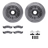 6512-99336 Brake Rotors w/5000 Advanced Brake Pads Kit with Hardware, 1995-2007 Ford/Lincoln/Mercury/Mazda, Position: Front - image 1