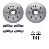 6512-99342 Brake Rotors w/5000 Advanced Brake Pads Kit with Hardware, 1995-1997 Ford/Lincoln/Mercury/Mazda, Position: Front - image 1