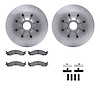 6512-99345 Brake Rotors w/5000 Advanced Brake Pads Kit with Hardware, 1995-2000 Ford/Lincoln/Mercury/Mazda, Position: Front - image 1