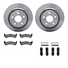 6512-99354 Brake Rotors w/5000 Advanced Brake Pads Kit with Hardware, 1995-2003 Ford/Lincoln/Mercury/Mazda, Position: Rear - image 1