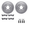 6512-99376 Brake Rotors w/5000 Advanced Brake Pads Kit with Hardware, 1995-2002 Ford/Lincoln/Mercury/Mazda, Position: Rear - image 1