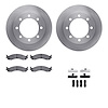6512-99381 Brake Rotors w/5000 Advanced Brake Pads Kit with Hardware, 1995-1999 Ford/Lincoln/Mercury/Mazda, Position: Front - image 1