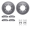 6512-99399 Brake Rotors w/5000 Advanced Brake Pads Kit with Hardware, 2000-2004 Ford/Lincoln/Mercury/Mazda, Position: Front - image 1