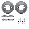 6512-99400 Brake Rotors w/5000 Advanced Brake Pads Kit with Hardware, 1997-2004 Ford/Lincoln/Mercury/Mazda, Position: Front - image 1