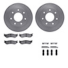 6512-99411 Brake Rotors w/5000 Advanced Brake Pads Kit with Hardware, 1997-2004 Ford/Lincoln/Mercury/Mazda, Position: Front - image 1