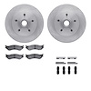 6512-99414 Brake Rotors w/5000 Advanced Brake Pads Kit with Hardware, 1997-2000 Ford/Lincoln/Mercury/Mazda, Position: Front - image 1