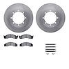 6512-99417 Brake Rotors w/5000 Advanced Brake Pads Kit with Hardware, 2003-2007 Ford/Lincoln/Mercury/Mazda, Position: Rear - image 1