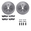 6512-99420 Brake Rotors w/5000 Advanced Brake Pads Kit with Hardware, 1997-2002 Ford/Lincoln/Mercury/Mazda, Position: Front - image 1