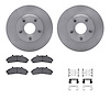 6512-99423 Brake Rotors w/5000 Advanced Brake Pads Kit with Hardware, 1995-1997 Ford/Lincoln/Mercury/Mazda, Position: Front - image 1