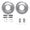 6512-99434 Brake Rotors w/5000 Advanced Brake Pads Kit with Hardware, 2017-2019 Ford/Lincoln/Mercury/Mazda, Position: Front - image 1