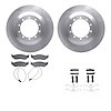 6512-99435 Brake Rotors w/5000 Advanced Brake Pads Kit with Hardware, 2017-2019 Ford/Lincoln/Mercury/Mazda, Position: Rear - image 1