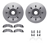 6512-99456 Brake Rotors w/5000 Advanced Brake Pads Kit with Hardware, 1999-2002 Ford/Lincoln/Mercury/Mazda, Position: Front - image 1