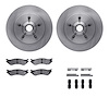 6512-99477 Brake Rotors w/5000 Advanced Brake Pads Kit with Hardware, 1999-2004 Ford/Lincoln/Mercury/Mazda, Position: Front - image 1