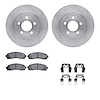 6512-99480 Brake Rotors w/5000 Advanced Brake Pads Kit with Hardware, 2001-2002 Ford/Lincoln/Mercury/Mazda, Position: Front - image 1