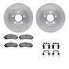 6512-99481 Brake Rotors w/5000 Advanced Brake Pads Kit with Hardware, 2003-2005 Ford/Lincoln/Mercury/Mazda, Position: Front - image 1