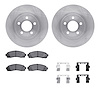 6512-99482 Brake Rotors w/5000 Advanced Brake Pads Kit with Hardware, 2003-2011 Ford/Lincoln/Mercury/Mazda, Position: Front - image 1
