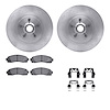 6512-99493 Brake Rotors w/5000 Advanced Brake Pads Kit with Hardware, 2003-2005 Ford/Lincoln/Mercury/Mazda, Position: Front - image 1