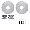 6512-99498 Brake Rotors w/5000 Advanced Brake Pads Kit with Hardware, 1997-2004 Ford/Lincoln/Mercury/Mazda, Position: Rear - image 1