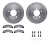 6512-99501 Brake Rotors w/5000 Advanced Brake Pads Kit with Hardware, 1999-2005 Ford/Lincoln/Mercury/Mazda, Position: Front - image 1
