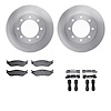 6512-99504 Brake Rotors w/5000 Advanced Brake Pads Kit with Hardware, 1999-2005 Ford/Lincoln/Mercury/Mazda, Position: Front - image 1