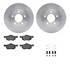 6512-99511 Brake Rotors w/5000 Advanced Brake Pads Kit with Hardware, 2005-2007 Ford/Lincoln/Mercury/Mazda, Position: Front - image 1