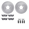 6512-99516 Brake Rotors w/5000 Advanced Brake Pads Kit with Hardware, 2002-2005 Ford/Lincoln/Mercury/Mazda, Position: Rear - image 1