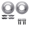 6512-99528 Brake Rotors w/5000 Advanced Brake Pads Kit with Hardware, 1999-2009 Ford/Lincoln/Mercury/Mazda, Position: Rear