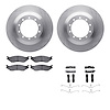 6512-99529 Brake Rotors w/5000 Advanced Brake Pads Kit with Hardware, 2011-2015 Ford/Lincoln/Mercury/Mazda, Position: Rear - image 1