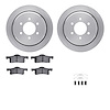 6512-99534 Brake Rotors w/5000 Advanced Brake Pads Kit with Hardware, 2002-2006 Ford/Lincoln/Mercury/Mazda, Position: Rear - image 1
