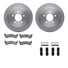 6512-99537 Brake Rotors w/5000 Advanced Brake Pads Kit with Hardware, 2003-2005 Ford/Lincoln/Mercury/Mazda, Position: Rear - image 1
