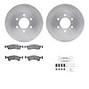 6512-99540 Brake Rotors w/5000 Advanced Brake Pads Kit with Hardware, 2002-2006 Ford/Lincoln/Mercury/Mazda, Position: Front - image 1