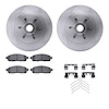 6512-99543 Brake Rotors w/5000 Advanced Brake Pads Kit with Hardware, 2004-2008 Ford/Lincoln/Mercury/Mazda, Position: Front - image 1