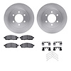 6512-99549 Brake Rotors w/5000 Advanced Brake Pads Kit with Hardware, 2004-2008 Ford/Lincoln/Mercury/Mazda, Position: Front - image 1