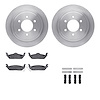 6512-99556 Brake Rotors w/5000 Advanced Brake Pads Kit with Hardware, 2010-2011 Ford/Lincoln/Mercury/Mazda, Position: Rear - image 1
