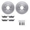 6512-99562 Brake Rotors w/5000 Advanced Brake Pads Kit with Hardware, 2010-2011 Ford/Lincoln/Mercury/Mazda, Position: Rear - image 1