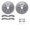 6512-99567 Brake Rotors w/5000 Advanced Brake Pads Kit with Hardware, 2003-2005 Ford/Lincoln/Mercury/Mazda, Position: Front - image 1