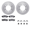 6512-99603 Brake Rotors w/5000 Advanced Brake Pads Kit with Hardware, 2006-2010 Ford/Lincoln/Mercury/Mazda, Position: Rear - image 1