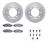 6512-99604 Brake Rotors w/5000 Advanced Brake Pads Kit with Hardware, 2005-2007 Ford/Lincoln/Mercury/Mazda, Position: Rear - image 1