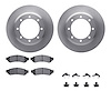 6512-99612 Brake Rotors w/5000 Advanced Brake Pads Kit with Hardware, 2005-2010 Ford/Lincoln/Mercury/Mazda, Position: Rear - image 1