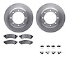 6512-99613 Brake Rotors w/5000 Advanced Brake Pads Kit with Hardware, 2010-2012 Ford/Lincoln/Mercury/Mazda, Position: Rear - image 1