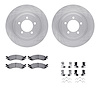 6512-99625 Brake Rotors w/5000 Advanced Brake Pads Kit with Hardware, 2006-2010 Ford/Lincoln/Mercury/Mazda, Position: Front - image 1