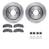 6512-99631 Brake Rotors w/5000 Advanced Brake Pads Kit with Hardware, 2010-2021 Ford/Lincoln/Mercury/Mazda, Position: Front - image 1