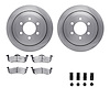 6512-99639 Brake Rotors w/5000 Advanced Brake Pads Kit with Hardware, 2007-2012 Ford/Lincoln/Mercury/Mazda, Position: Rear - image 1