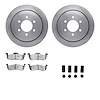 6512-99640 Brake Rotors w/5000 Advanced Brake Pads Kit with Hardware, 2010-2017 Ford/Lincoln/Mercury/Mazda, Position: Rear - image 1