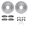 6512-99669 Brake Rotors w/5000 Advanced Brake Pads Kit with Hardware, 2009-2009 Ford/Lincoln/Mercury/Mazda, Position: Front - image 1
