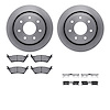 6512-99678 Brake Rotors w/5000 Advanced Brake Pads Kit with Hardware, 2012-2014 Ford/Lincoln/Mercury/Mazda, Position: Rear - image 1