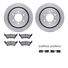 6512-99681 Brake Rotors w/5000 Advanced Brake Pads Kit with Hardware, 2012-2020 Ford/Lincoln/Mercury/Mazda, Position: Rear - image 1