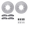 6512-99702 Brake Rotors w/5000 Advanced Brake Pads Kit with Hardware, Fits Select Ford/Lincoln/Mercury/Mazda, Position: Front - image 1